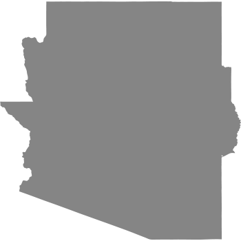 solid grey shape representing the area and borders of Arizona