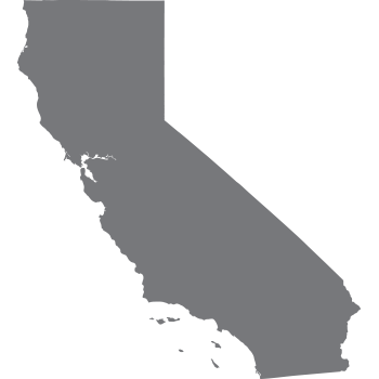solid grey shape representing the area and borders of California