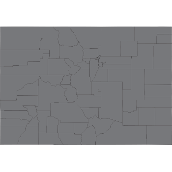solid grey shape representing the area and borders of Colorado