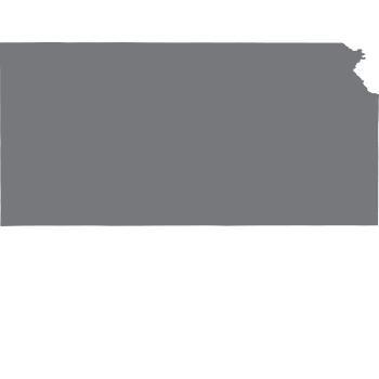 solid grey shape representing the area and borders of Kansas