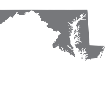 solid grey shape representing the area and borders of Maryland