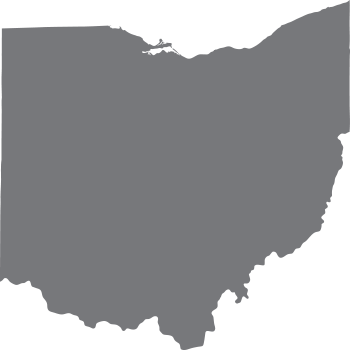 solid grey shape representing the area and borders of Ohio