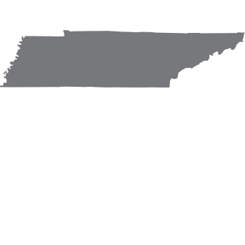 solid grey shape representing the area and borders of Tennessee