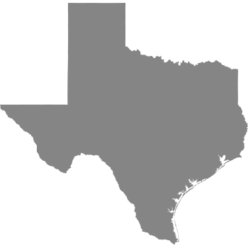 solid grey shape representing the area and borders of Texas