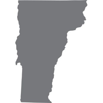 solid grey shape representing the area and borders of Vermont