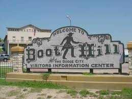 welcome sign of Boot Hill visitors information center