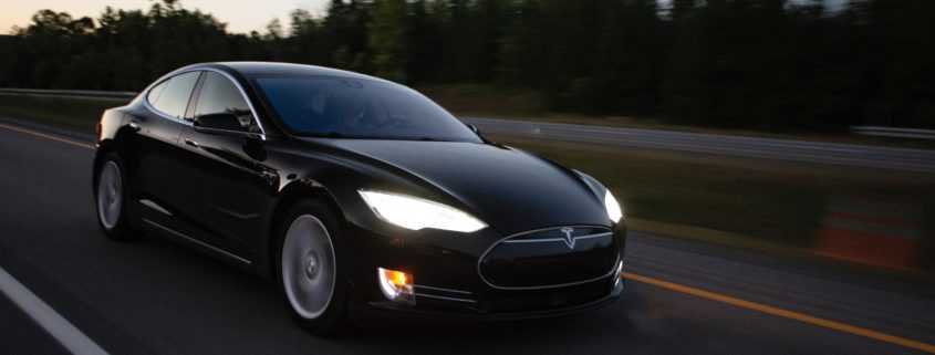 Tesla Car on Road