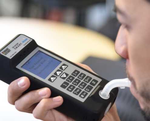 Client uses SmartMobile for alcohol breath test